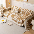 Versatile Chenille Sofa Cover - Pet-Friendly, Orange Dog Couch Cover topspet