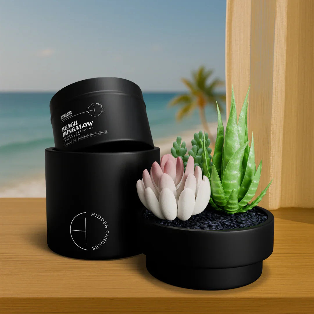 White glass candle refill with soothing scent, recyclable container - House of Avana