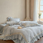 Beatrice Rose Lace Ruffle Bedding Set / Pink Ever Lasting