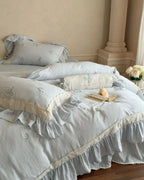 Beatrice Rose Lace Ruffle Bedding Set / Pink, alternate view - House Of Avana