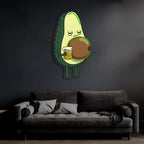 Avocado Beer UV Printed Neon, Beer Neon Wall Art, Avocado Neon Light Sign Peony Atelier