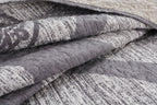 DaDa Bedding Rustic Grey Mosaic Distressed Medallion Reversible Quilted Bedspread Set (SD16299) DaDalogy Bedding Collection