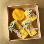 Beeswax candles with honeycomb design, natural wax and warm glow - House of Avana