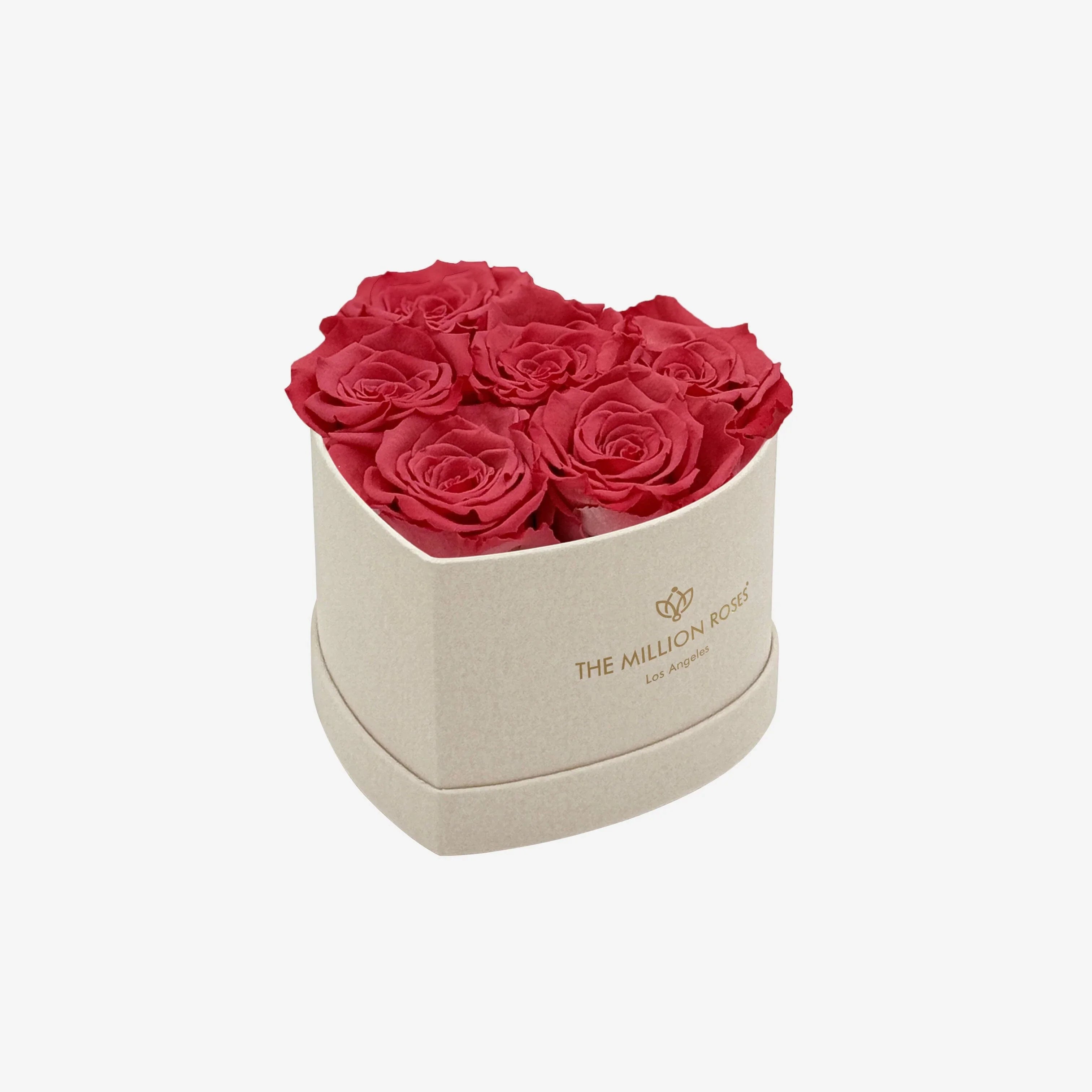 Baby Heart Beige Box | Coral Roses, back view - House Of Avana