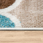 Beige Brown Area Rug for Living Room Moroccan Pattern RugYourHome