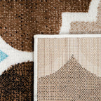 Beige Brown Area Rug for Living Room Moroccan Pattern RugYourHome