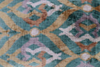 Canvello Teal Beige Brown Vegetable Dyed Handmade Turkish Silk Velvet Pillow - a Work of Art, back view - House Of Avana