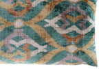 Canvello Teal Beige Brown Vegetable Dyed Handmade Turkish Silk Velvet Pillow - a Work of Art, lifestyle... - House Of Avana
