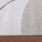 Area Rug Fiesta with Abstract Artistic Pattern in Beige and Grey - House Of Avana