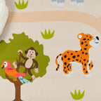 Kids Play-mat Lilo with Wild Animals in Beige, texture detail - House Of Avana