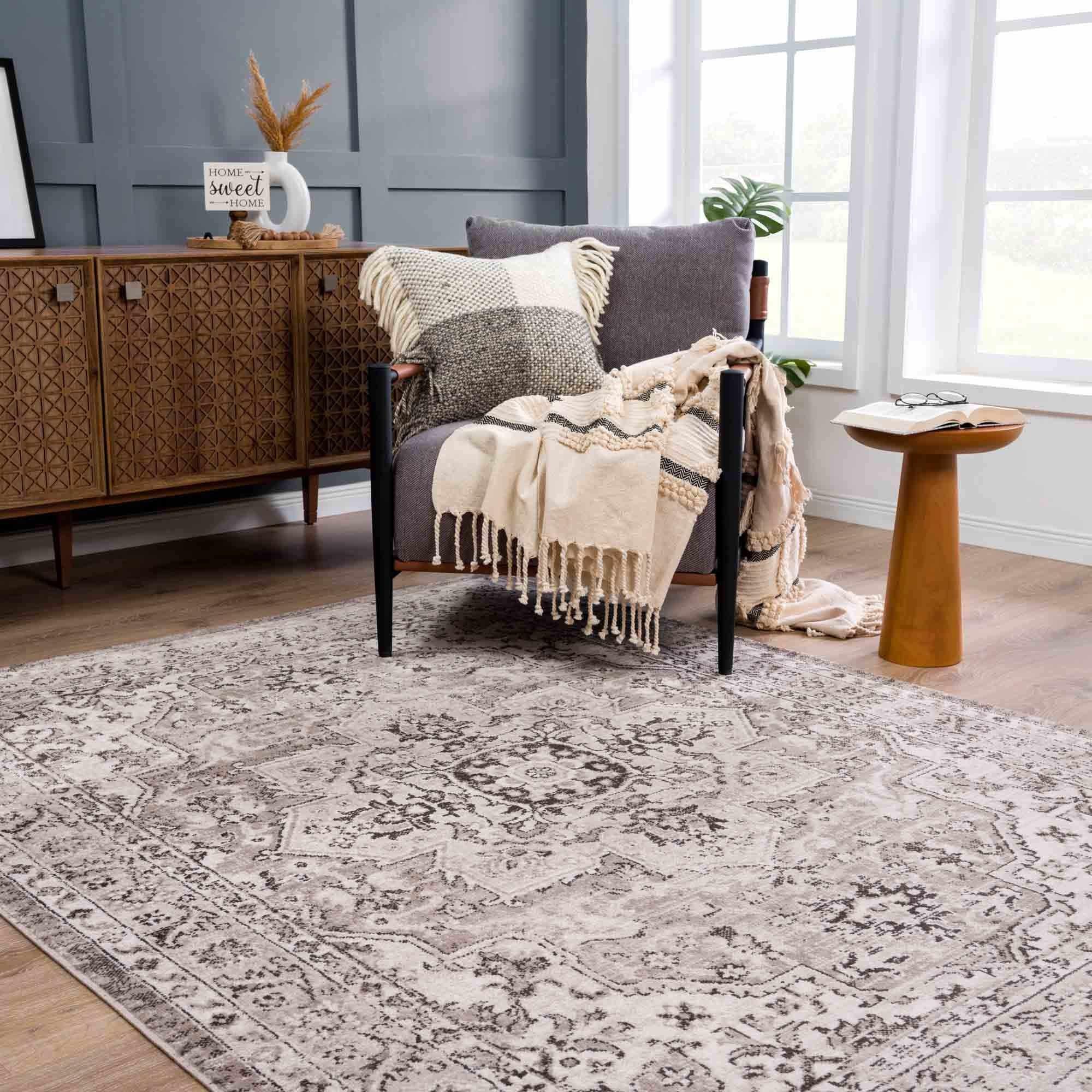 Albie Beige Area Rug - House Of Avana