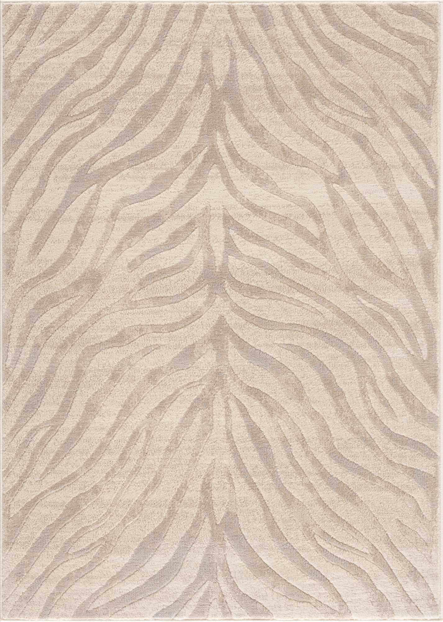 Beige Manteca Zebra Print Area Rug - House Of Avana