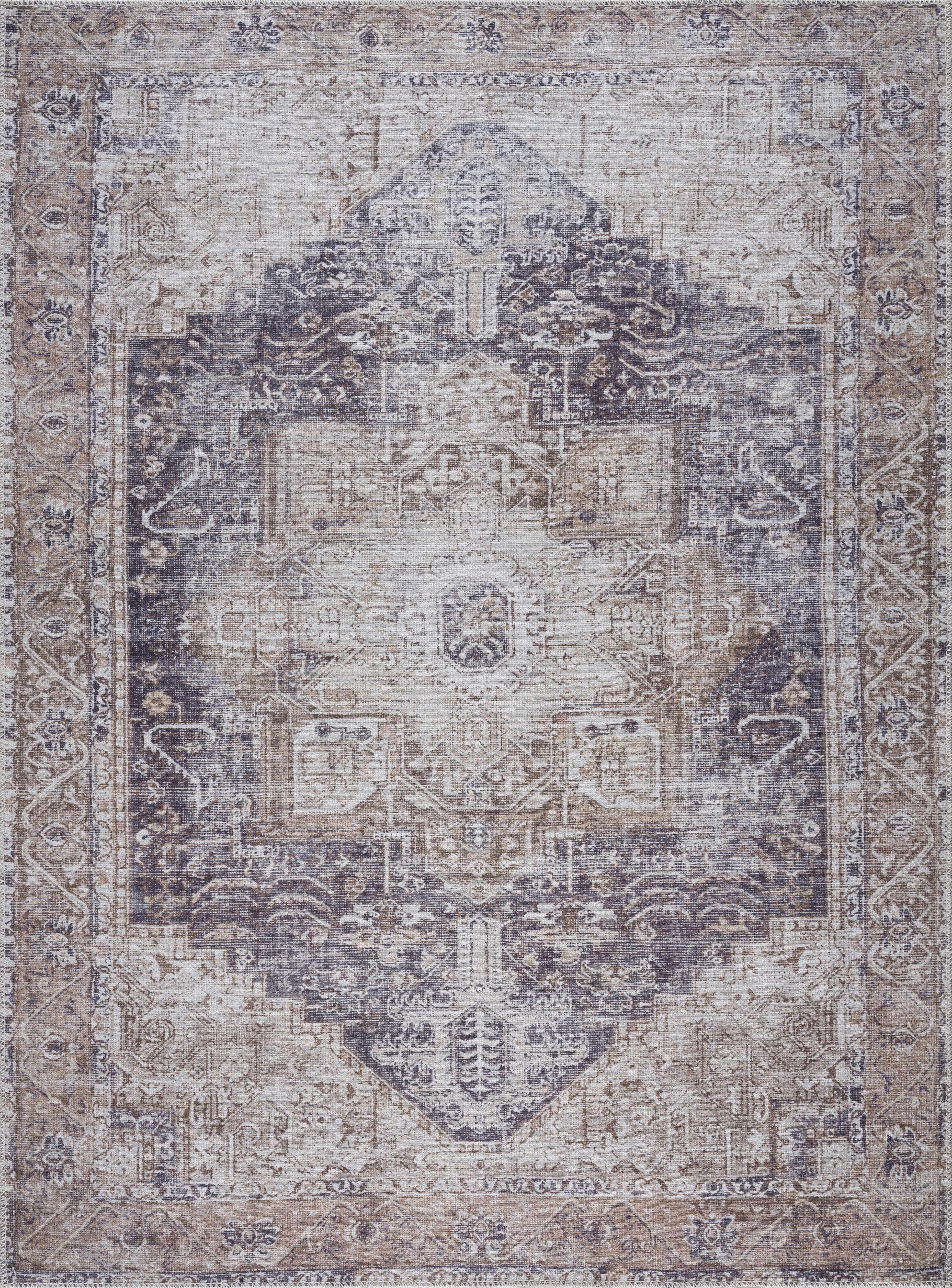 Beige Rosman Washable Area Rug - House Of Avana