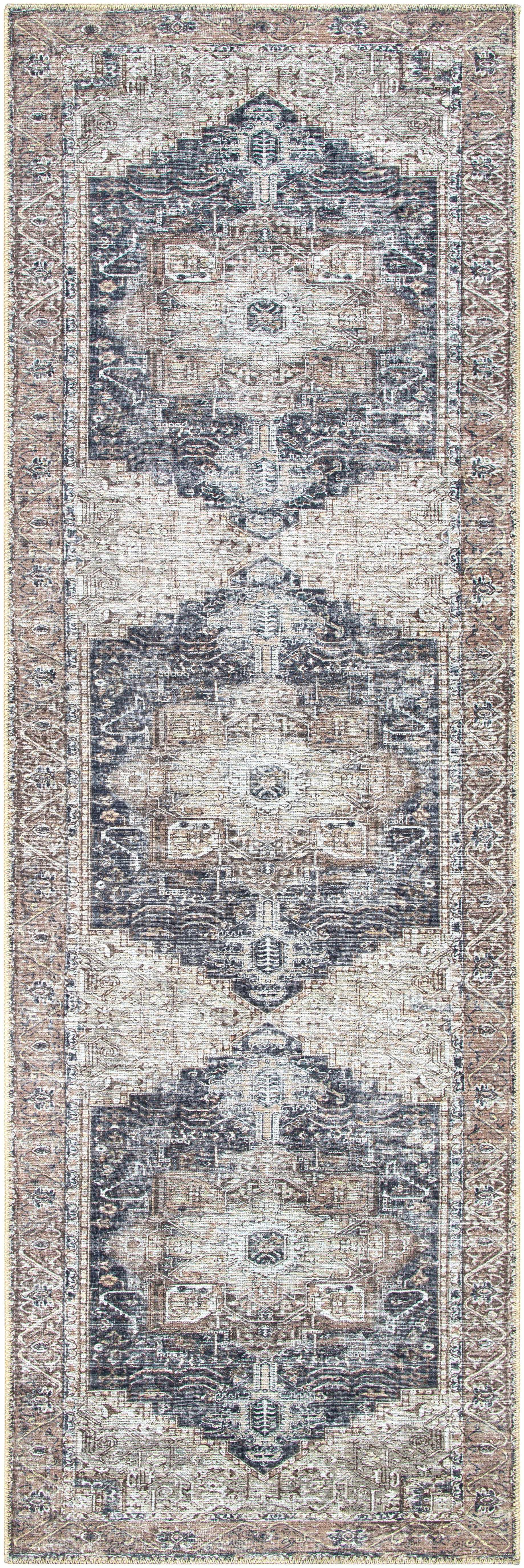 Beige Rosman Washable Area Rug - House Of Avana