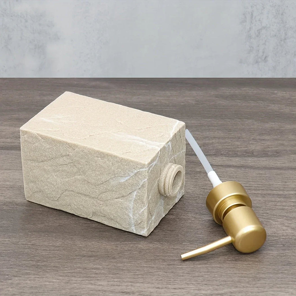 Beige Stone Bathroom Essentials, Creamy Finish, close-up view - House Of Avana