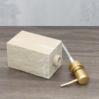 Beige Stone Bathroom Essentials, Creamy Finish, close-up view - House Of Avana
