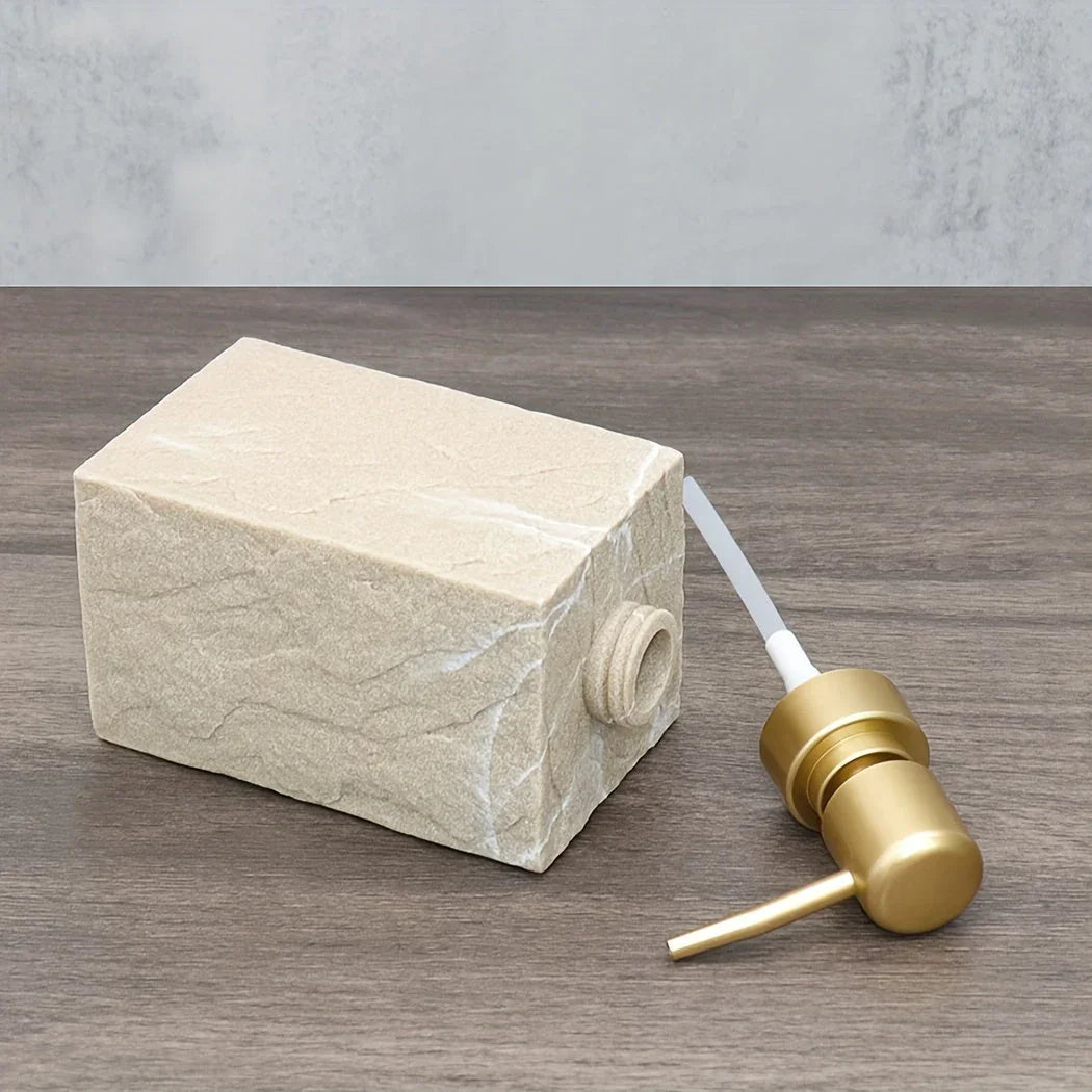 Beige Stone Bathroom Essentials, Creamy Finish, close-up view - House Of Avana