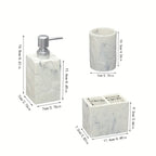 Beige Stone Bathroom Essentials, Creamy Finish, side view - House Of Avana