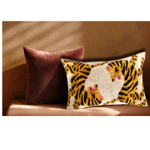 Bengali Silk Velvet Ikat Throw Pillow Cover 16 X 24
