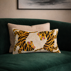 Bengali Silk Velvet Ikat Throw Pillow Cover 16 X 24