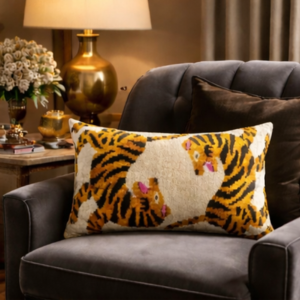 Bengali Silk Velvet Ikat Throw Pillow Cover 16 X 24