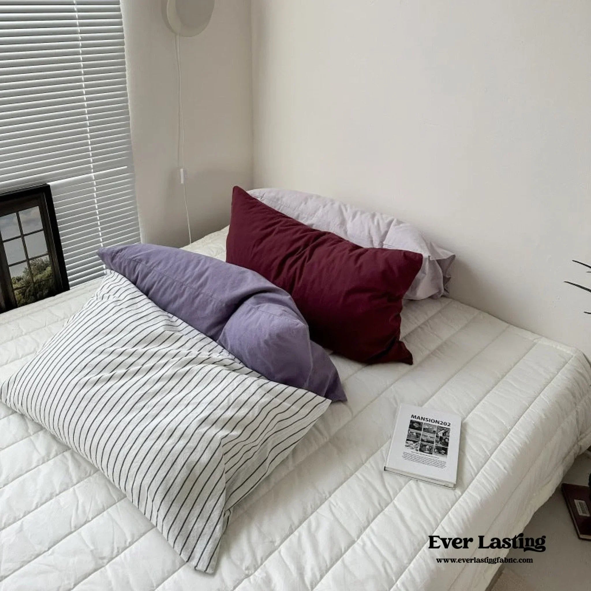 Berry Crush Washed Cotton Pillowcases, front view - House Of Avana