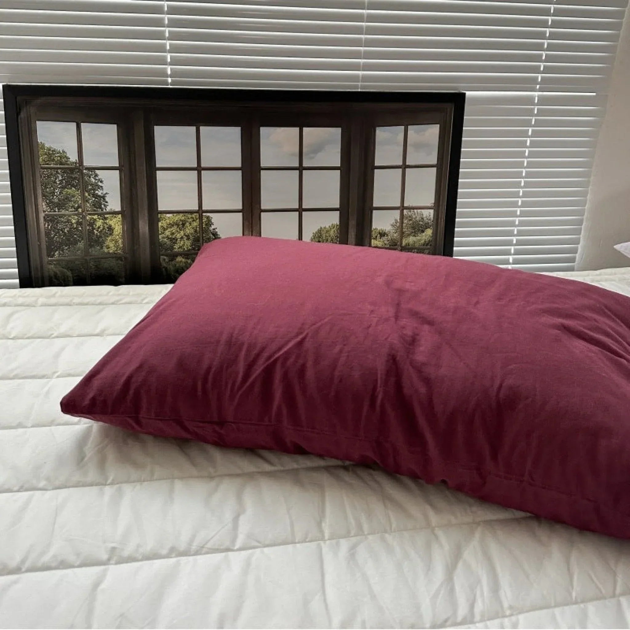 Berry Crush Washed Cotton Pillowcases, top view - House Of Avana