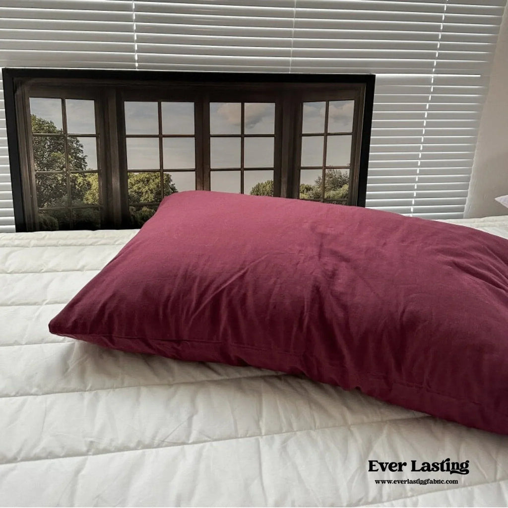 Berry Crush Washed Cotton Pillowcases, angled view - House Of Avana