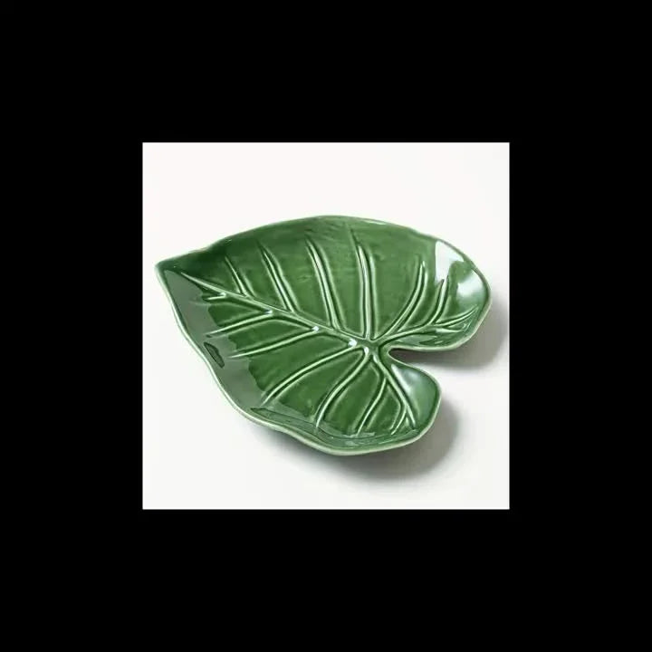 Spoon Rest - Non-Slip Ceramic Leaf