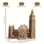 3D Wooden Puzzle, Big Ben Model Kit DIY Building Blocks, Desktop Clock, Creative Gift for Home Decor, Unique Christmas Gift for Family, Halloween Party Favors House Of Avana