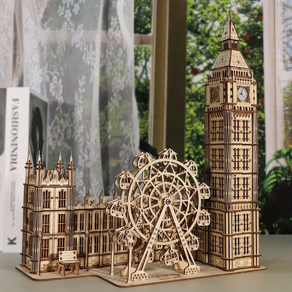 3D Wooden Puzzle, Big Ben Model Kit DIY Building Blocks, Desktop Clock, Creative Gift for Home Decor, Unique Christmas Gift for Family, Halloween Party Favors House Of Avana
