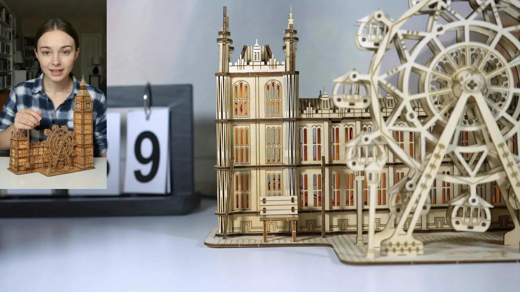 3D Wooden Puzzle, Big Ben Model Kit DIY Building Blocks, Desktop Clock, Creative Gift for Home Decor, Unique Christmas Gift for Family, Halloween Party Favors House Of Avana