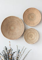 Binga Blonde Natural Woven Wall Basket Kanju Interiors