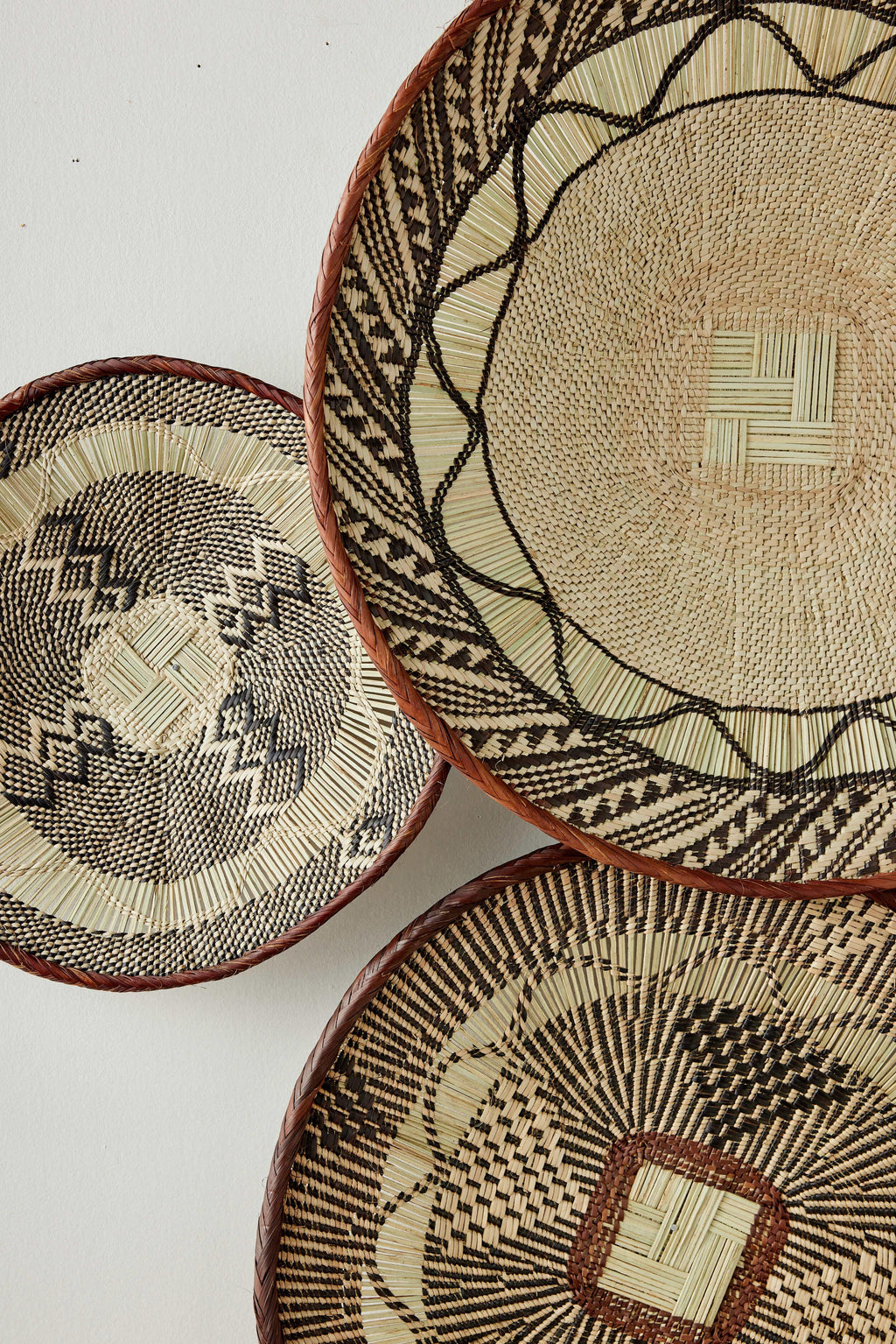 Binga Lace Patterned Basket, back view - House Of Avana