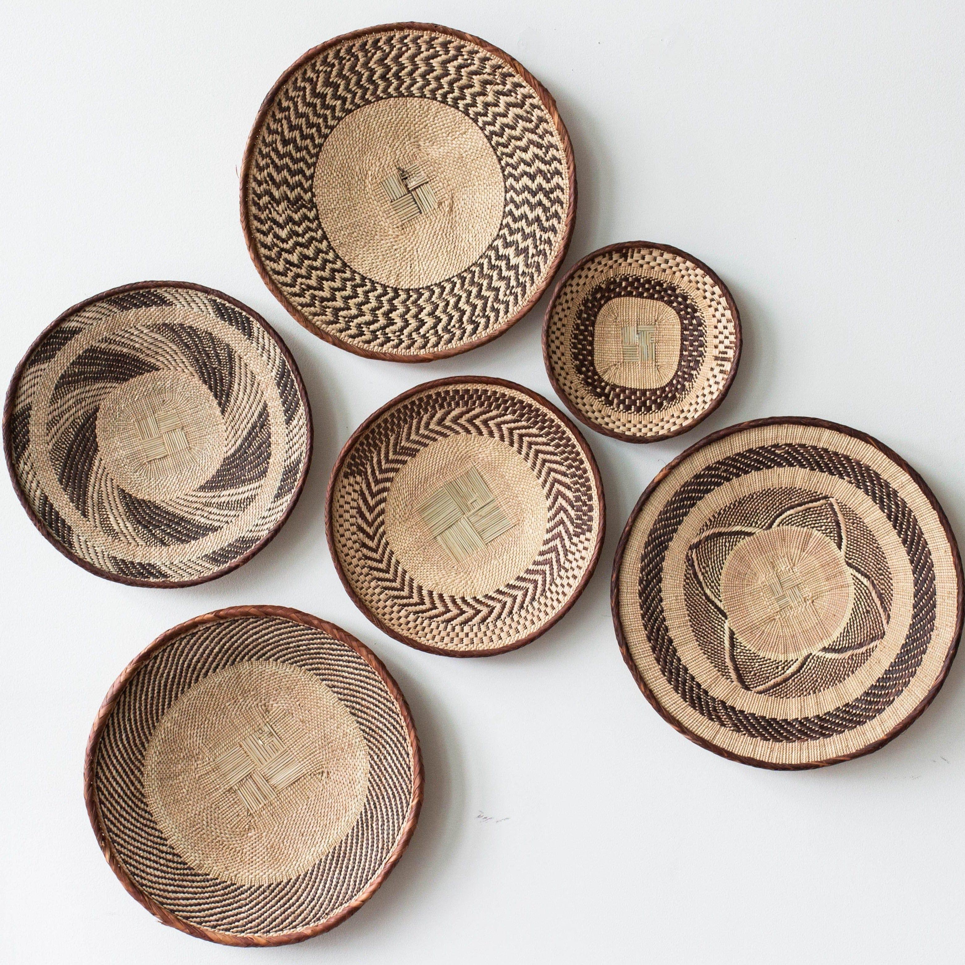 Binga Patterned Brown & Natural Wall Art Kanju Interiors