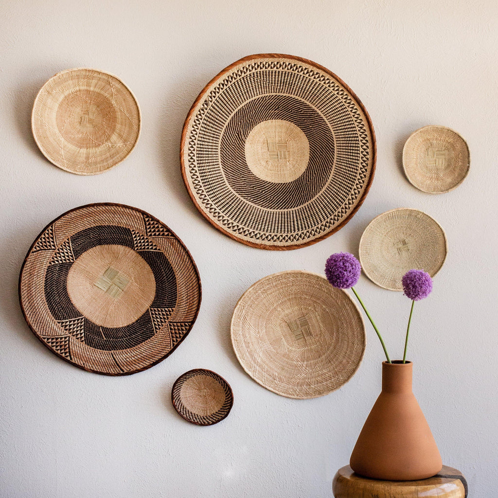Binga Patterned Brown & Natural Wall Art Kanju Interiors