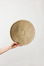 Binga Blonde Natural Woven Wall Basket Kanju Interiors