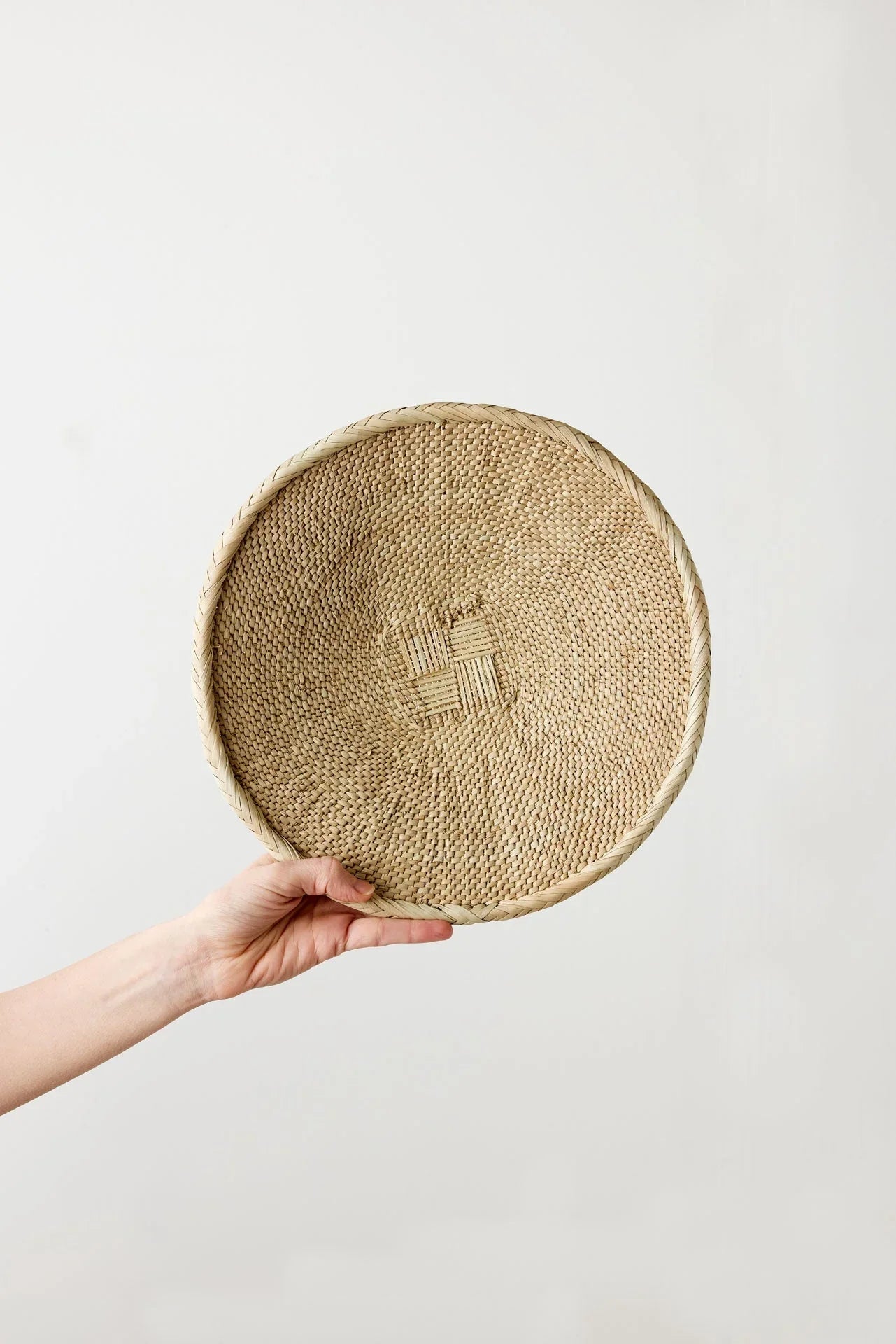Binga Blonde Natural Woven Wall Basket Kanju Interiors