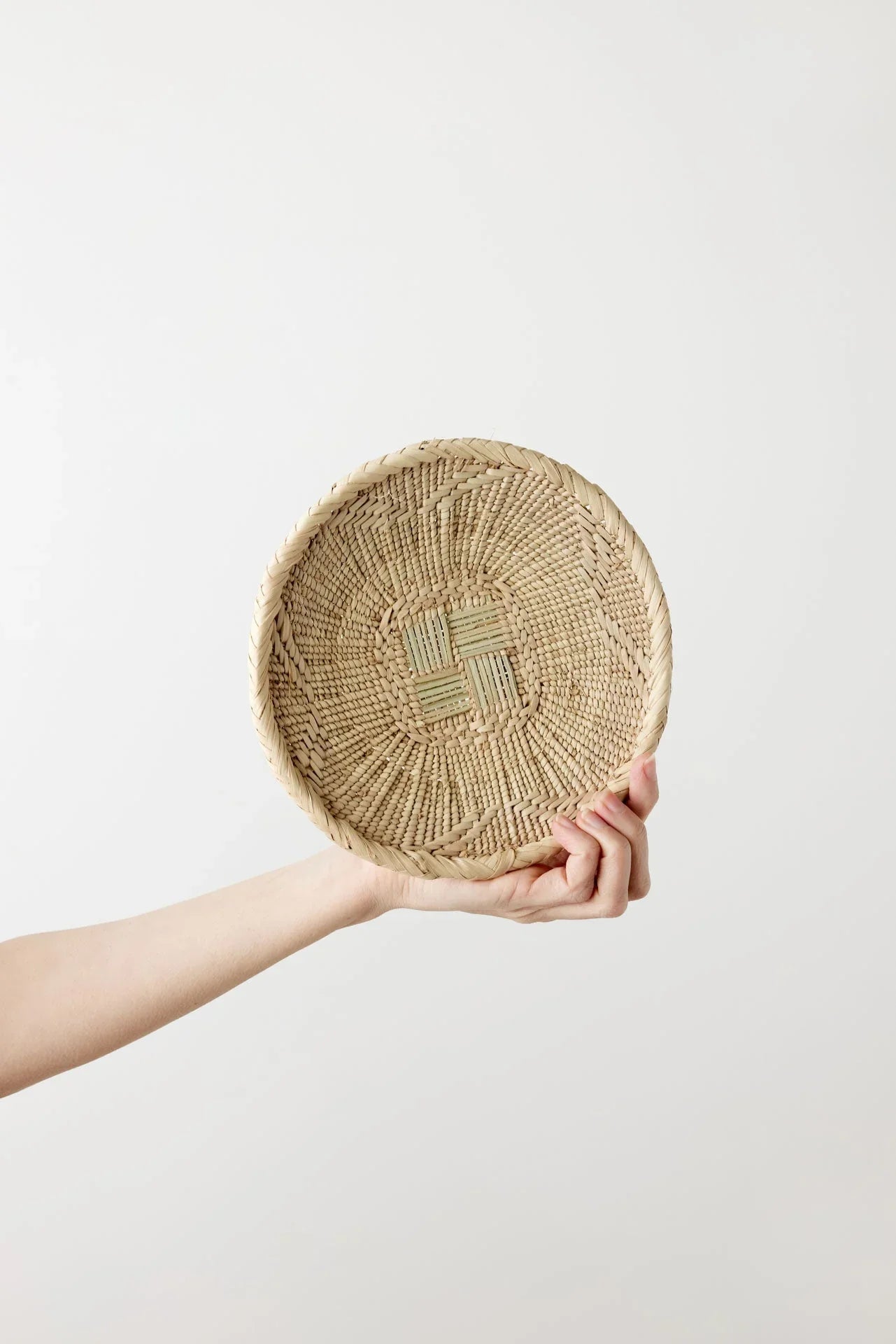 Binga Blonde Natural Woven Wall Basket Kanju Interiors