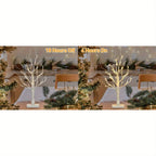 Birch Tree Led Lights 4-pack, Battery Operated Wooden String Lights, texture detail - House Of Avana [[SKU:HOA-GDN-016]]