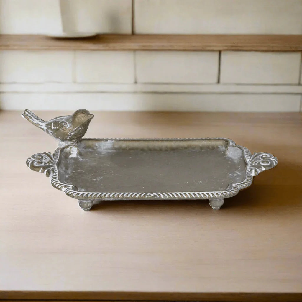 Antique Brass Bird Soap Dish - House Of Avana