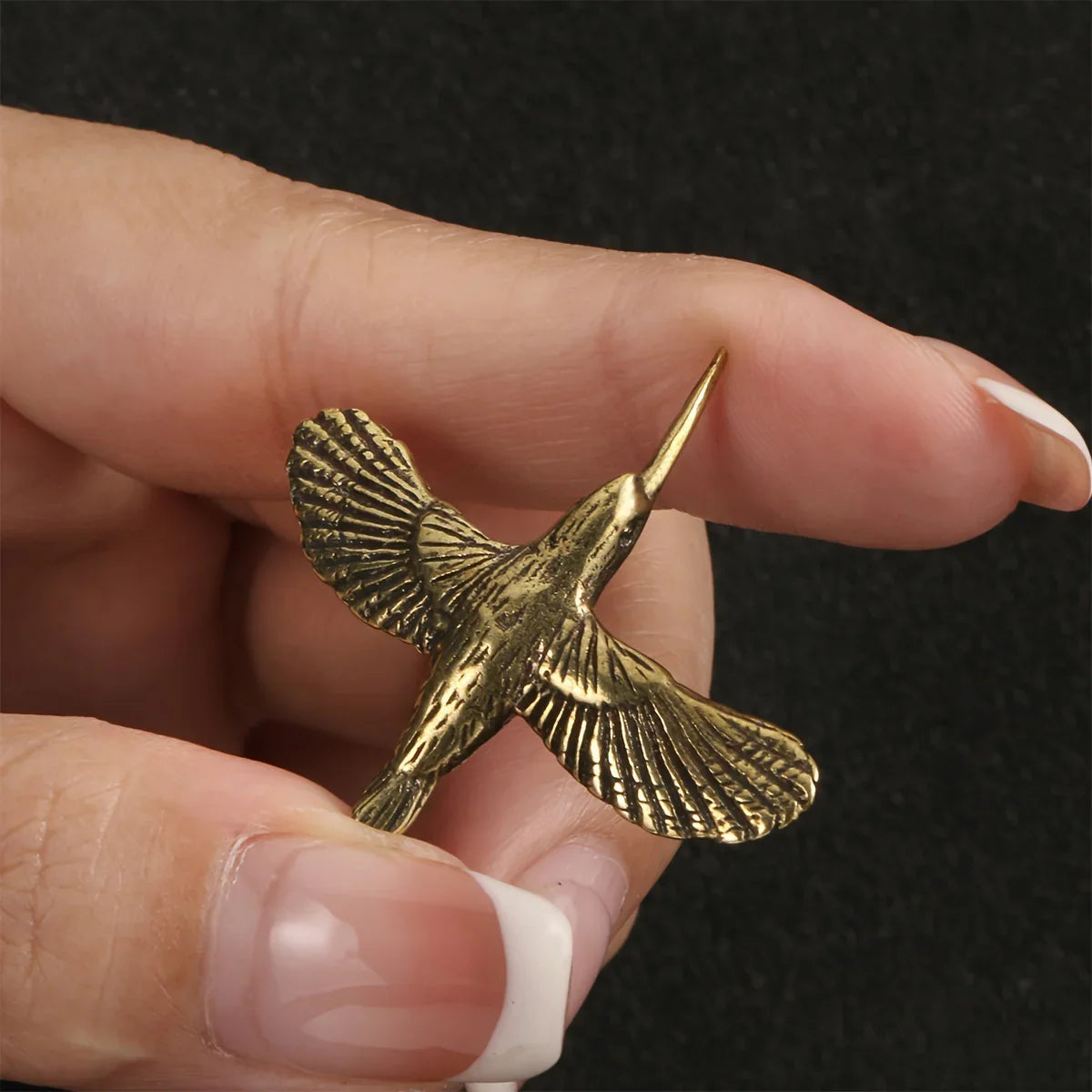 2-piece Set Brass Handcrafted Bird Figurines - Vintage Style, Perfect for Office Decor & Gifts Birds... - House Of Avana