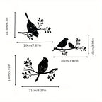 Rustic Metal Bird Wall Decor, 3d Silhouette, S Set, detail shot - House Of Avana
