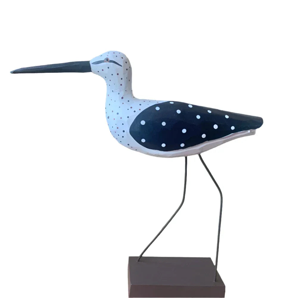 Artistic Long-legged Wooden Waterfowl Bird for Desktop Home Decor - House Of Avana