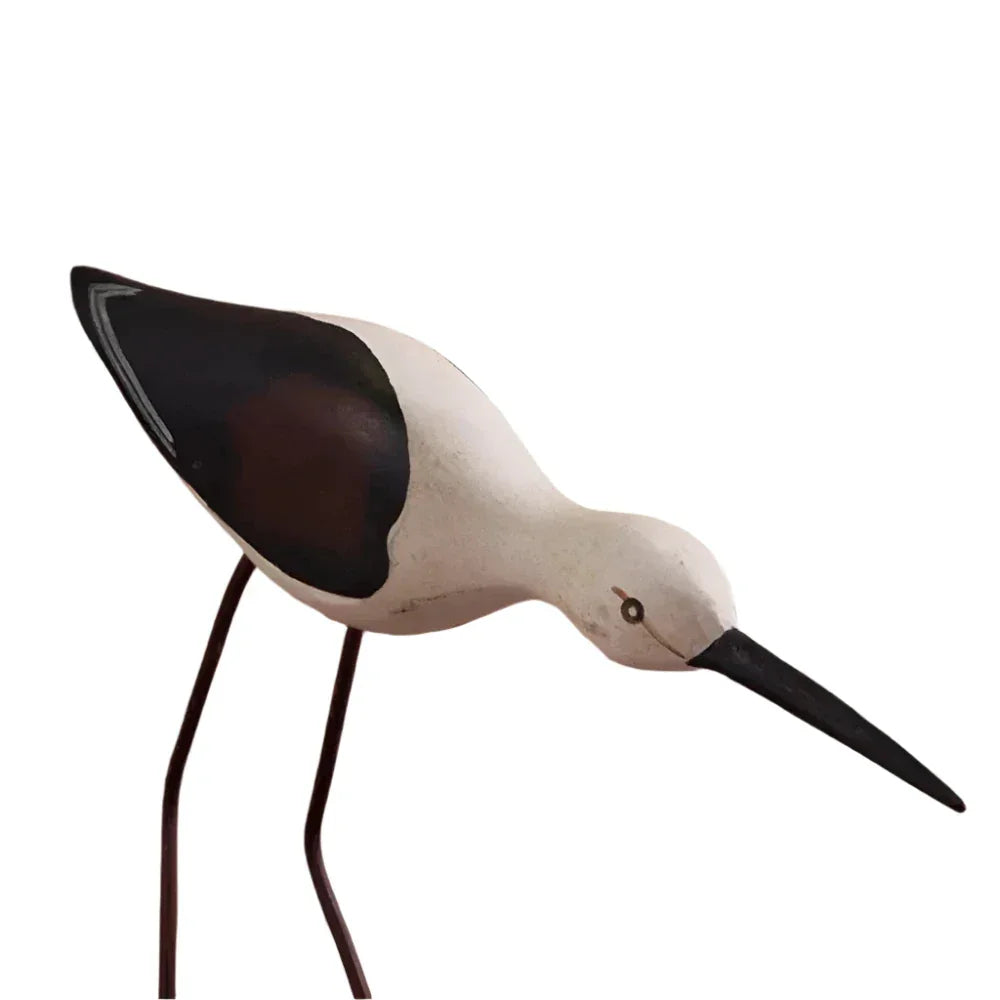 Artistic Long-legged Wooden Waterfowl Bird for Desktop Home Decor - House Of Avana