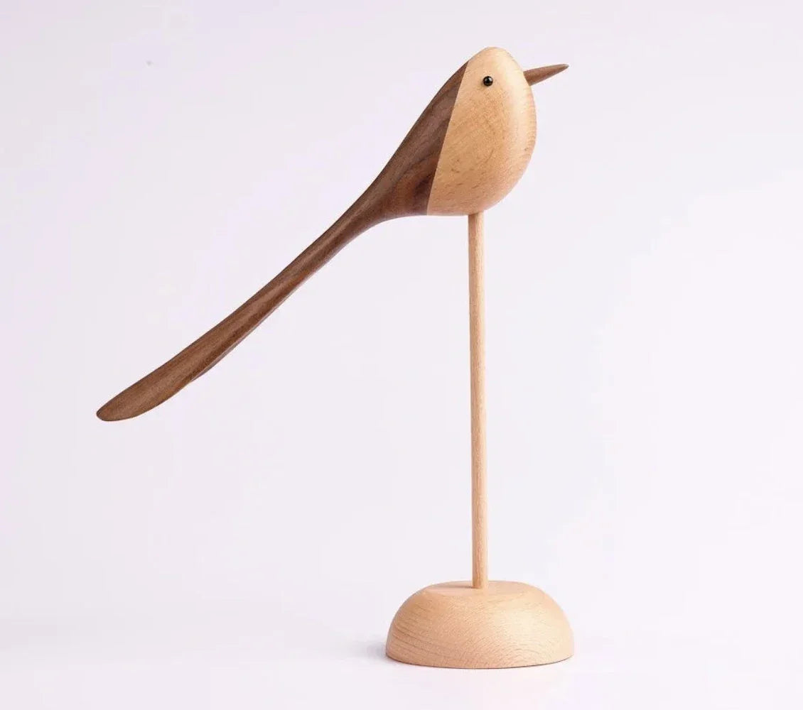 Stylish Wooden Bird Sculptures for Tabletop Home Decor - House Of Avana