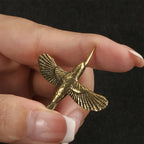 2-piece Set Brass Handcrafted Bird Figurines - Vintage Style, Perfect for Office Decor & Gifts Birds... - House Of Avana