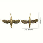 2-piece Set Brass Handcrafted Bird Figurines - Vintage Style, Perfect for Office Decor & Gifts Birds... - House Of Avana