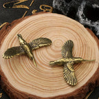 2-piece Set Brass Handcrafted Bird Figurines - Vintage Style, Perfect for Office Decor & Gifts Birds... - House Of Avana