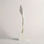 Feathered Aluminum Metal Decorative Bird Sculpture - Accent Figurine Home Decor Statue - House Of Avana